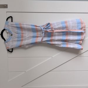 Women's Linen Mid Length Sleeveless Dress